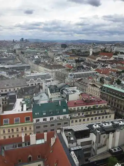 View from atop St, Stephen's Cathedral tower