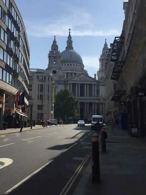 St. Paul's Cathedral from a block or so away.