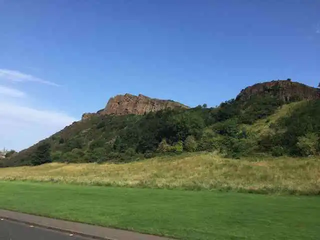 A view of Arthur's Seat from its base