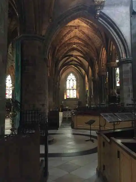 An interior shot of St. Giles Cathedral