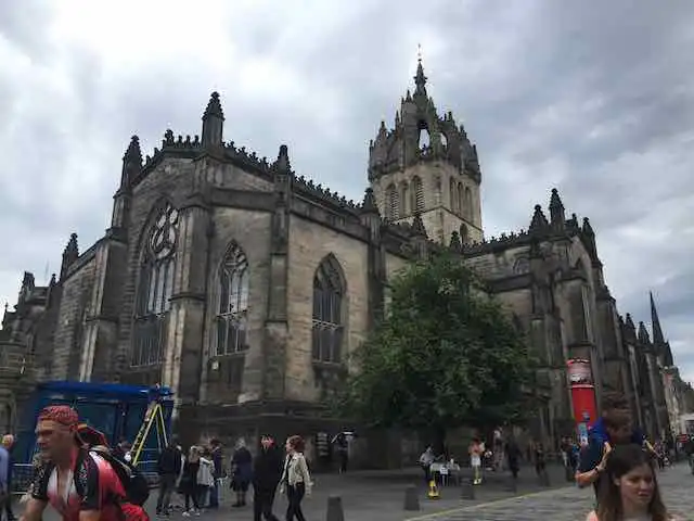 The exterior of St. Giles Cathedral.