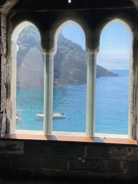 View from one of the rooms of the abbey