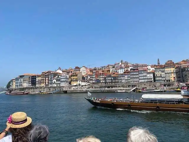 View of Porto from the boat while on the river