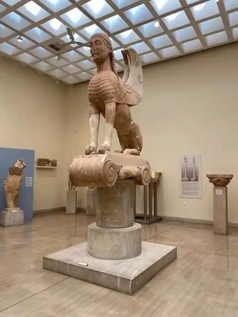 A sphinx sculpture