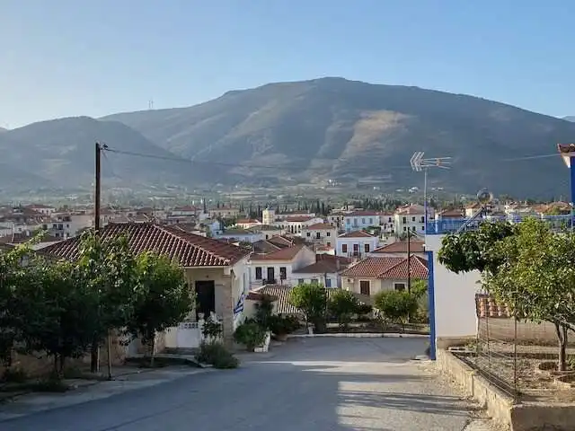 A view of a part of Galaxidi from atop the hill