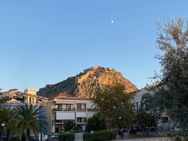 Palamidi Fortress at the top of the hill
