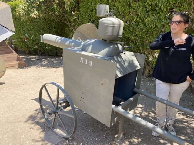 A steam operated canon