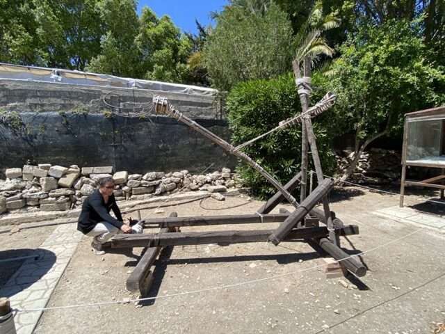 A winch-assisted catapult