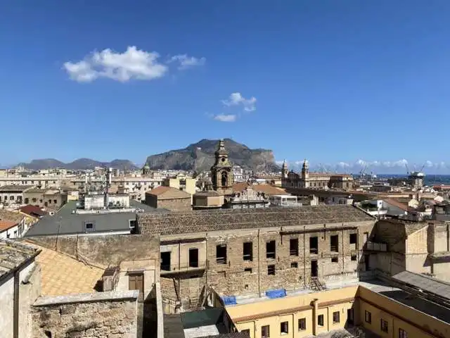 A view from the rooftop terrace