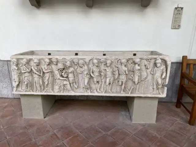 Sarcophagus in the cloisters