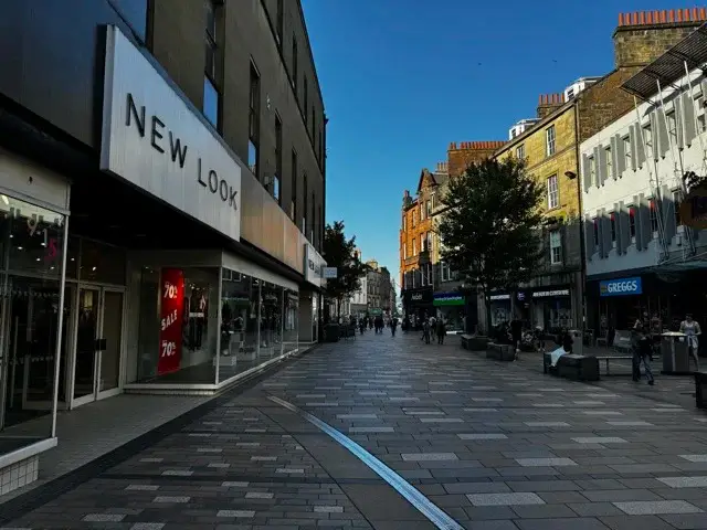 Pedestrianized shopping street