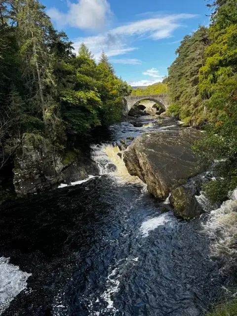 Waterfall near Invermoriston Old Bridge