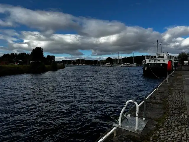 The marina (in the distant background) beyond the most of the Caledonian Canal