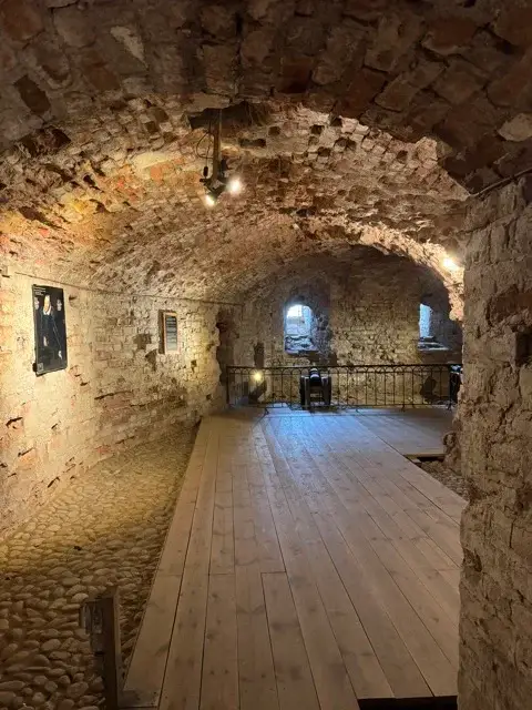 Inside the Vasborgen museum beside Uppsala Slott