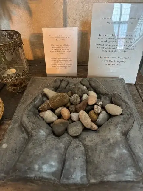 Stones that were used to transfer the burdens of worries to the hands of God. (Shut up! Only one of them was mine.)
