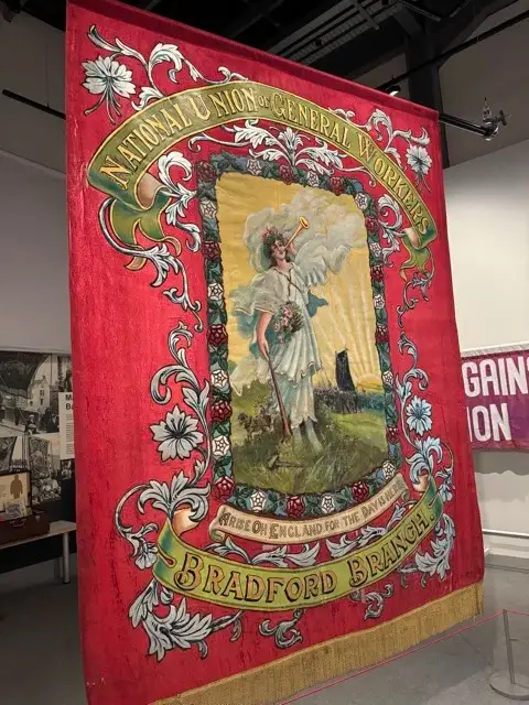 A union banner at the People's History Museum