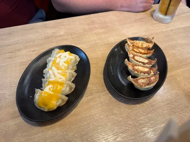 Two of the four types of gyoza
