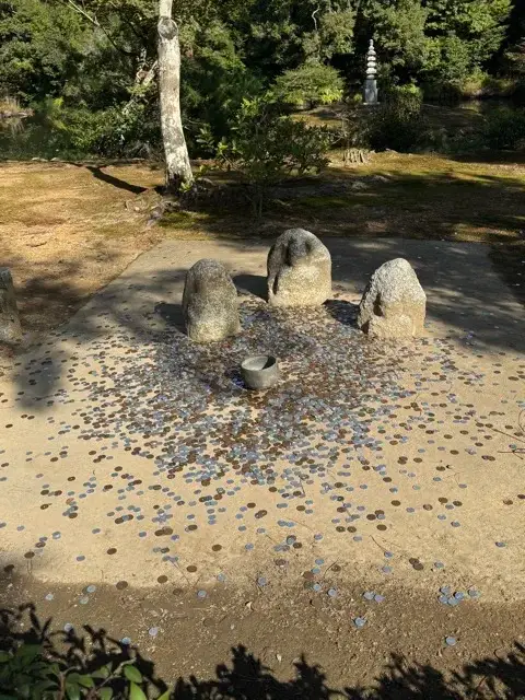 One of the coin tosses at Kinkaku-ji Temple