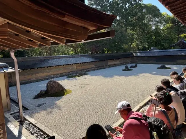 Zen rock garden at Ryoan-ji Temple
