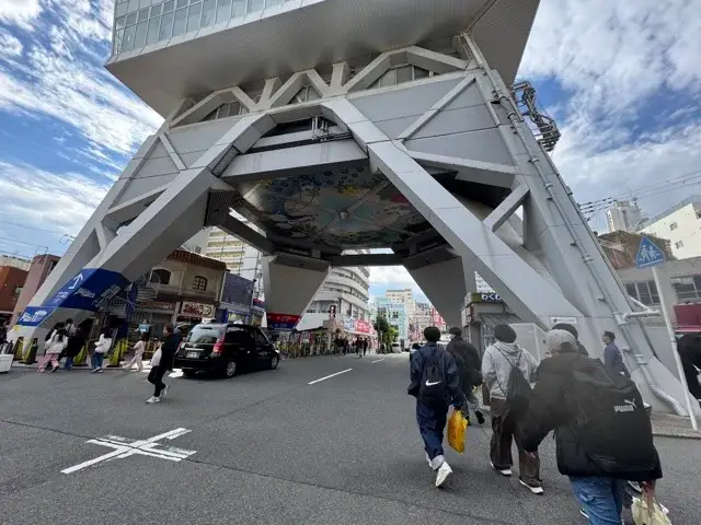 Stilts holding up Tsutenkaku Tower