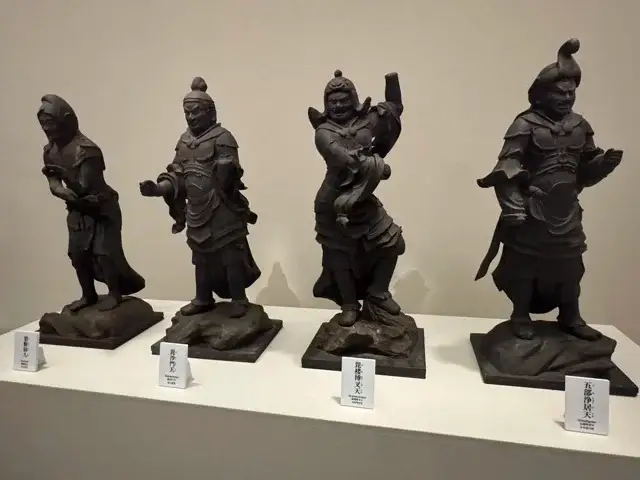 Four of what were 28 Attendants of Thousand-Armed KannonKamakura period, 13th centuryWood with pigments (weathered appearance in present state)