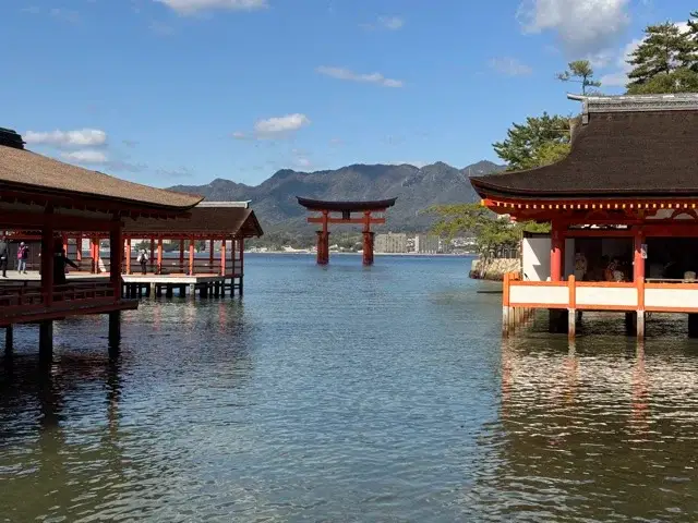Itsukushima Jinja’s O-torri, fromed by some of the shrine's buildings