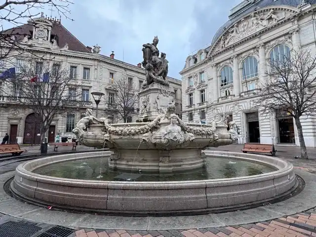 A decorative fountain in Marseille