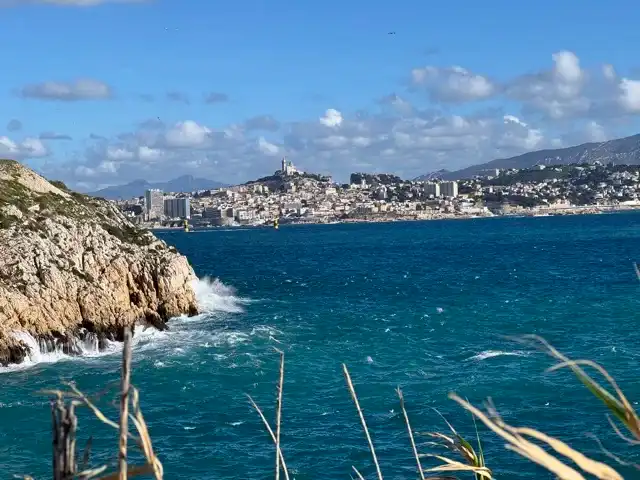 Skyline of Marseille as seen from Ile du Frioul
