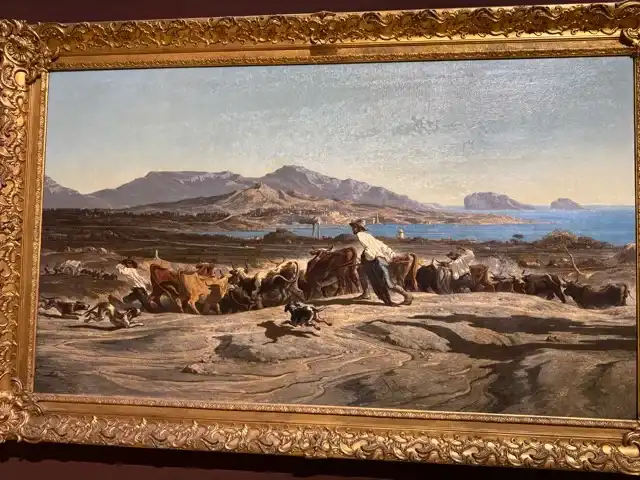 "Vue de Marseille prise des Aygalades un jour de marché"Émile Loubon1853