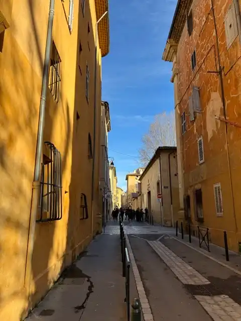 A charming street on the Aix train station side of Cours Mirabeau