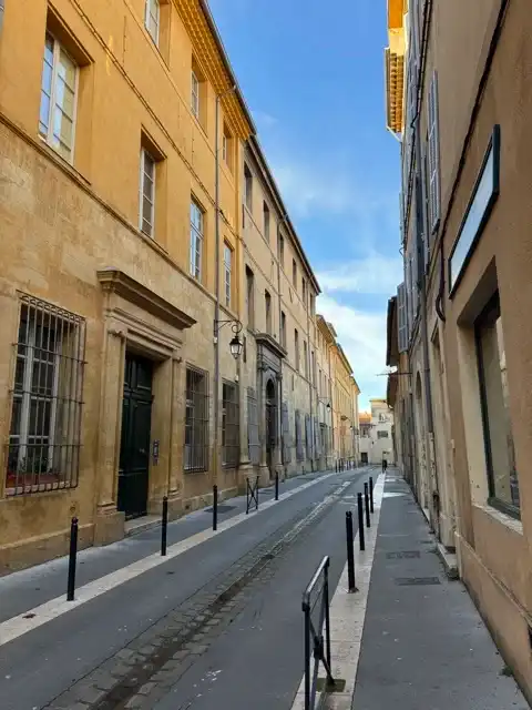 Another charming street on the Aix train station side of Cours Mirabeau