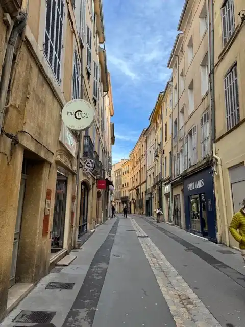 A very charming street on the other side of Cours Mirabeau