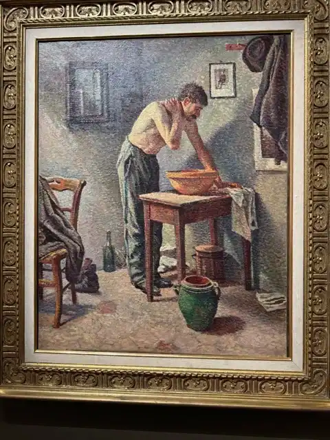 "L'homme à sa toilette"Maximilien Luce1887Caumont Centre d'Art