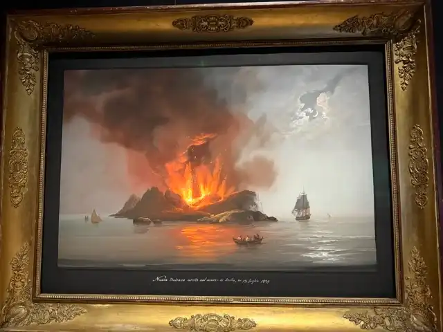 Painting of the eruption that created Ferdinandea