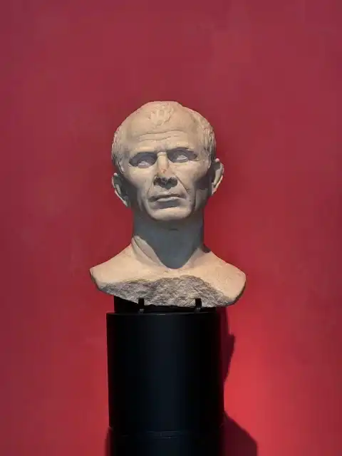A bust possibly of Julius Caesar. Or possibly not.