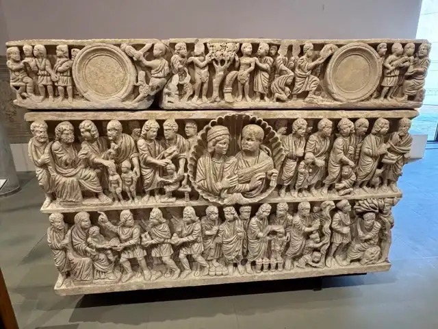 One of the many sarcophagi in Musée départemental Arles antique's collection