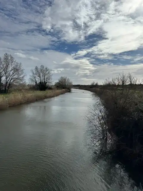 Canal d'Arles à Fos as seen from near Pont Van Gogh, looking away from Arles