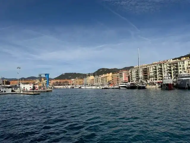 Nice's port as seen at the start of the Mediterranean cruise