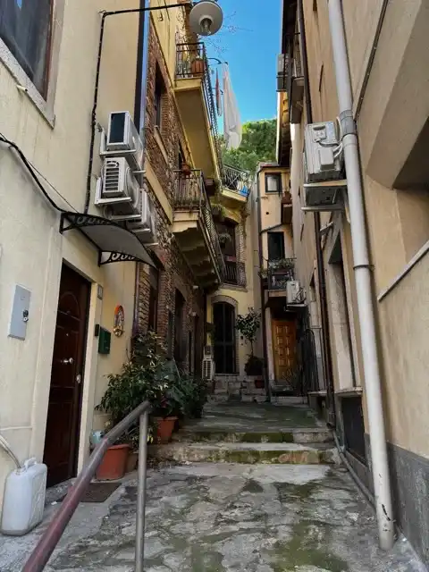 Stairs in Taormina, Sicily, Italy. Still not the south of France.