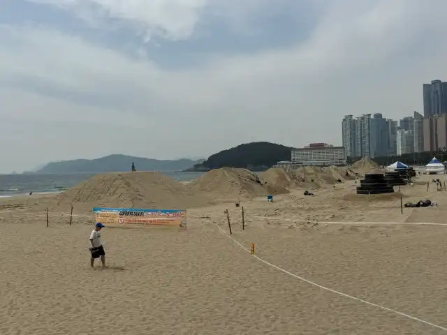 Sand mounds at Haeundae Beach