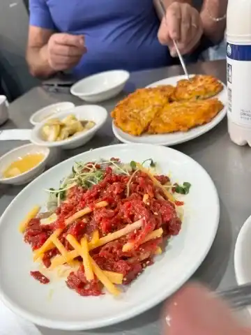 Seoul food? Lovely mung bean pancakes, but also another dish
