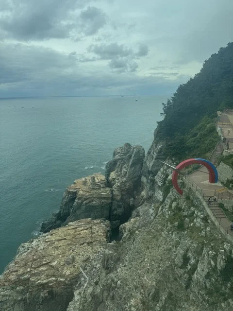 A view from the observation deck of Yeongdo Lighthouse