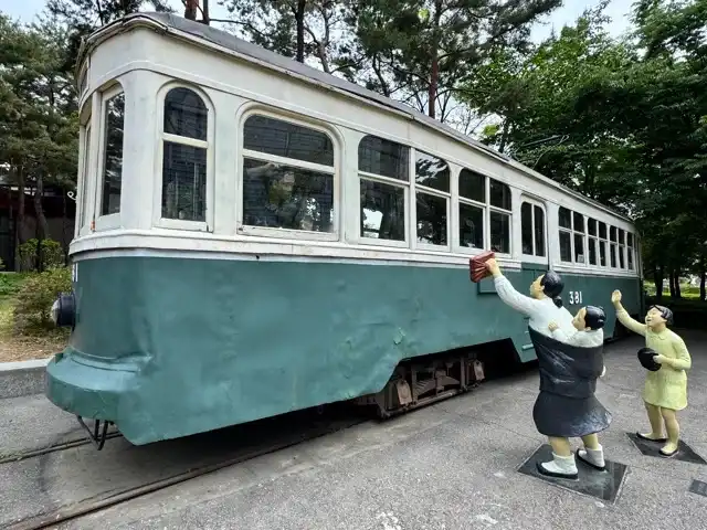 One of the last two surviving streetcars in Seoul, Korea