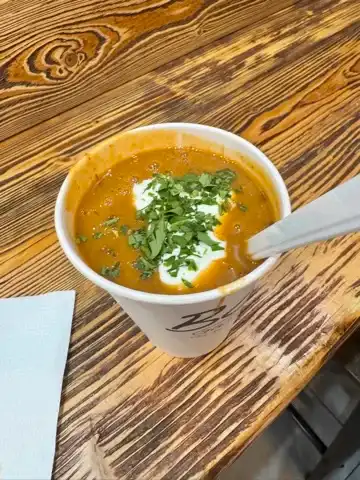 Budapest food tour dish #1: kalocsai sült paprikakrémleves