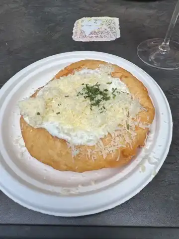 Budapest food tour dish #2: lángos