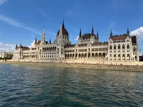 Hungarian Parliament building as seen from the Danube