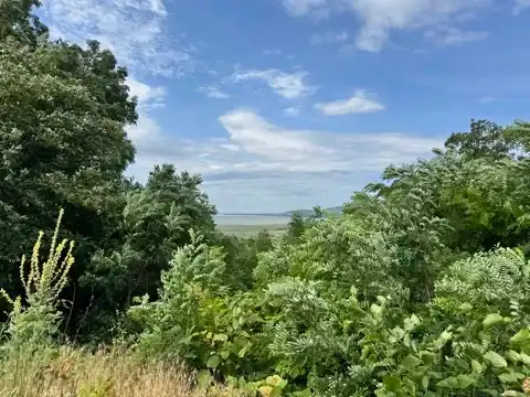 A view of Lake Balaton from a little below the Szigliget Castle gate