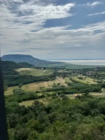A view from Szigliget Castle looking away from the lake