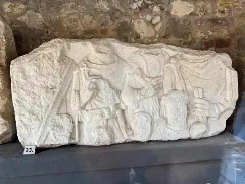 Fragmentary funerary stele of a family
