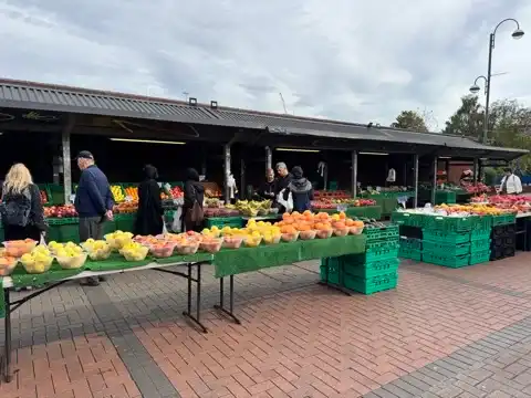Outdoor section of the Leeds Kirkgate Market